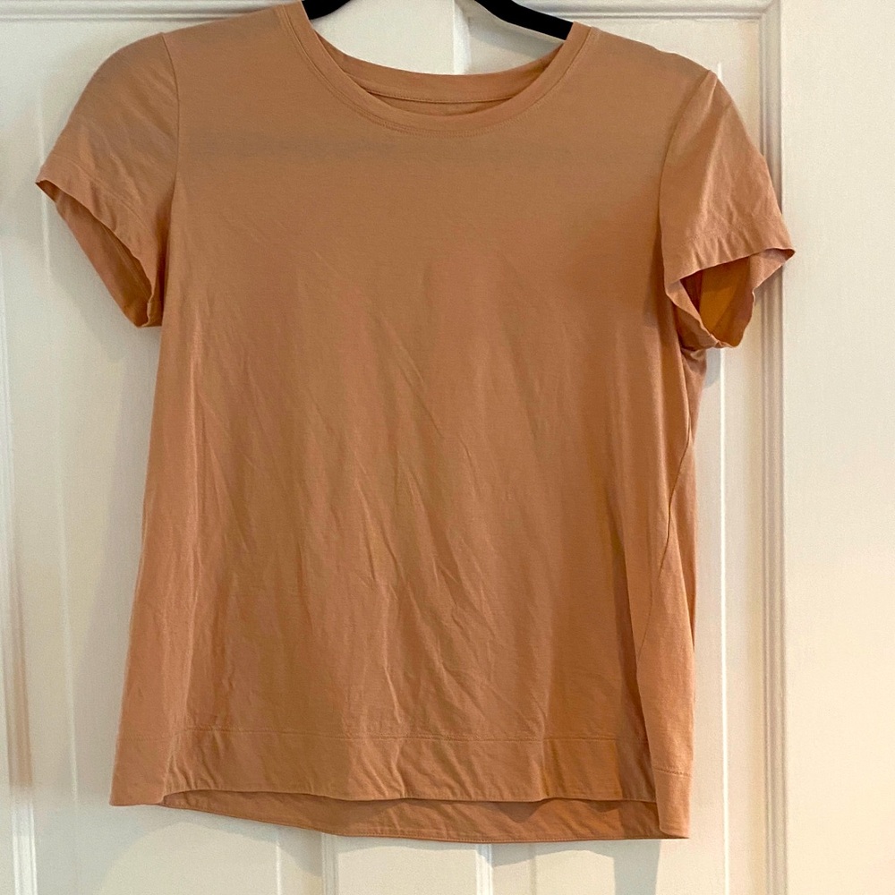 Lafayette 148 New York Short Sleeve Tan Tee
